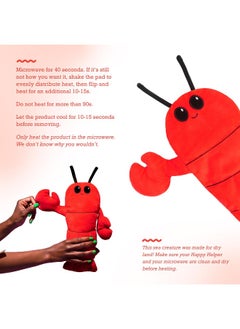 WHAT DO YOU MEME? Menstruation Crustacean – Cuddly & Cute 14" Lobster Plush with Lavender Scented Heating Pad  - Image 4