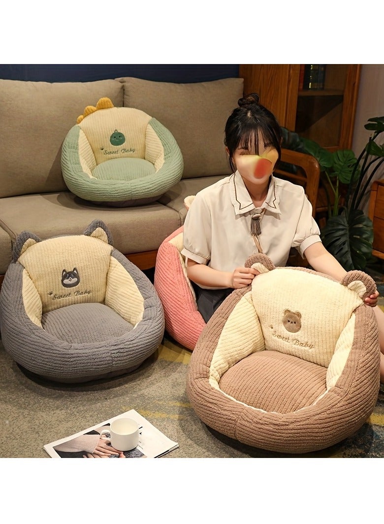 Hihonor 1pc Cute Cartoon Reading Cushion, Back Support Floor Pillow, Office Chair Seat Cushion, Home Decor - Image 2