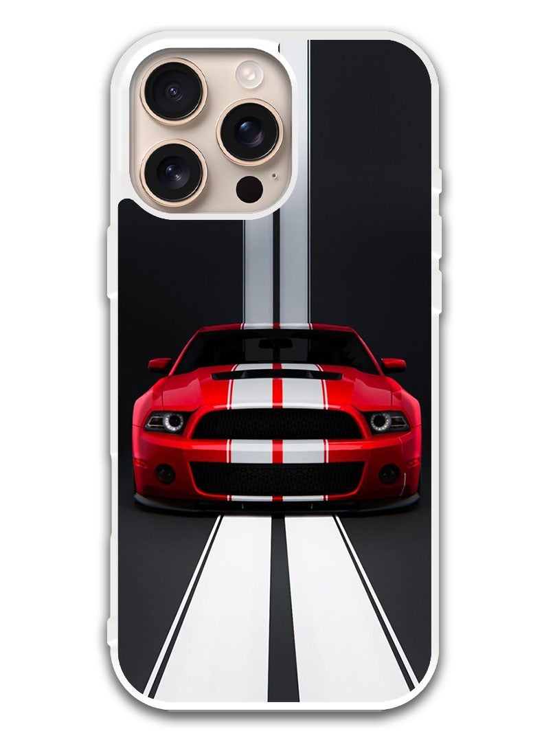 Theodor Protective Case Cover For APPLE IPHONE 16 Pro Car (14) (White Bumper) - Image 1