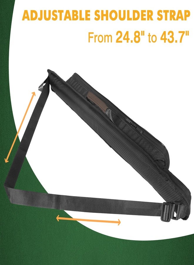 PEKREWS Pool Cue Case, Soft Pool Stick Case 1x1 Holds 1 Butt and 1 Shaft with Queue Zipper Pocket, Sturdy Polyester Billiard Cue Bag with Shoulder Strap Handle, Billiard Stick Bag for Men and Women - Image 5