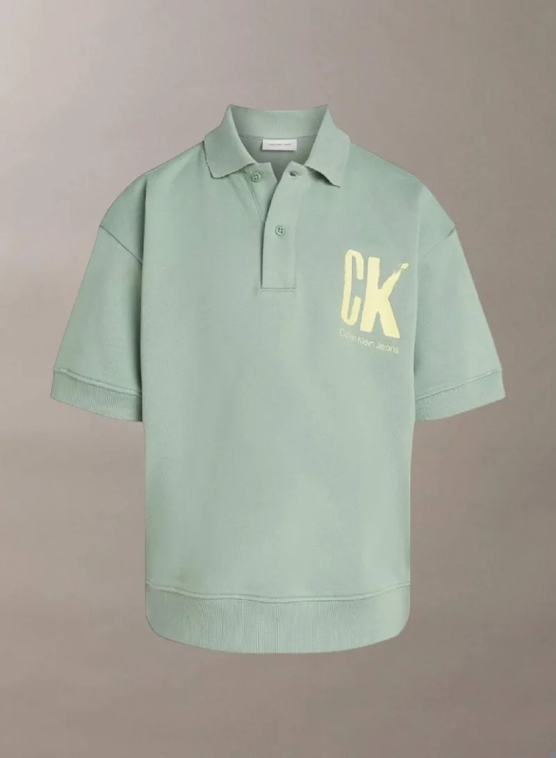 Calvin Klein Jeans Green Surf Skater Polo Shirt for Men | Best Price UAE
