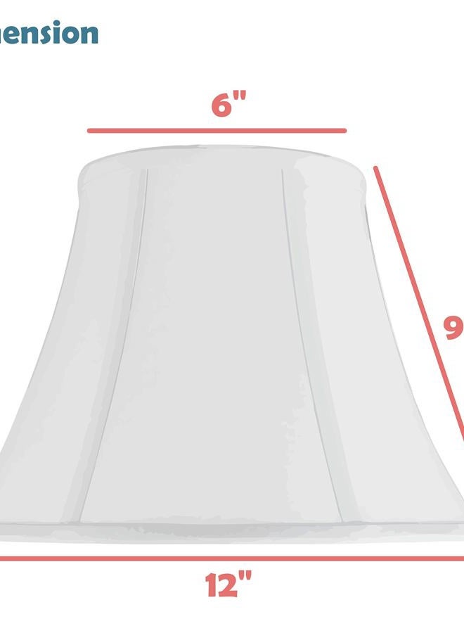 Aspen Creative Corporation 34009A, Transitional Scallop Bell Shape Spider Construction Lamp Shade in Apricot, 12" wide (6" x 12" x 9 1/2") - Image 4