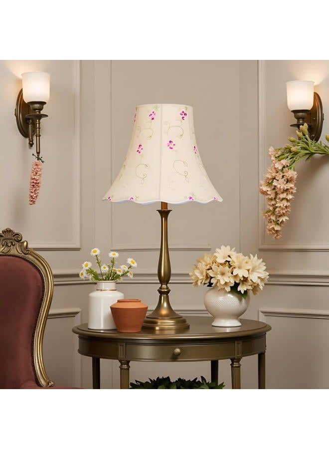 Aspen Creative Corporation 34009A, Transitional Scallop Bell Shape Spider Construction Lamp Shade in Apricot, 12" wide (6" x 12" x 9 1/2") - Image 5