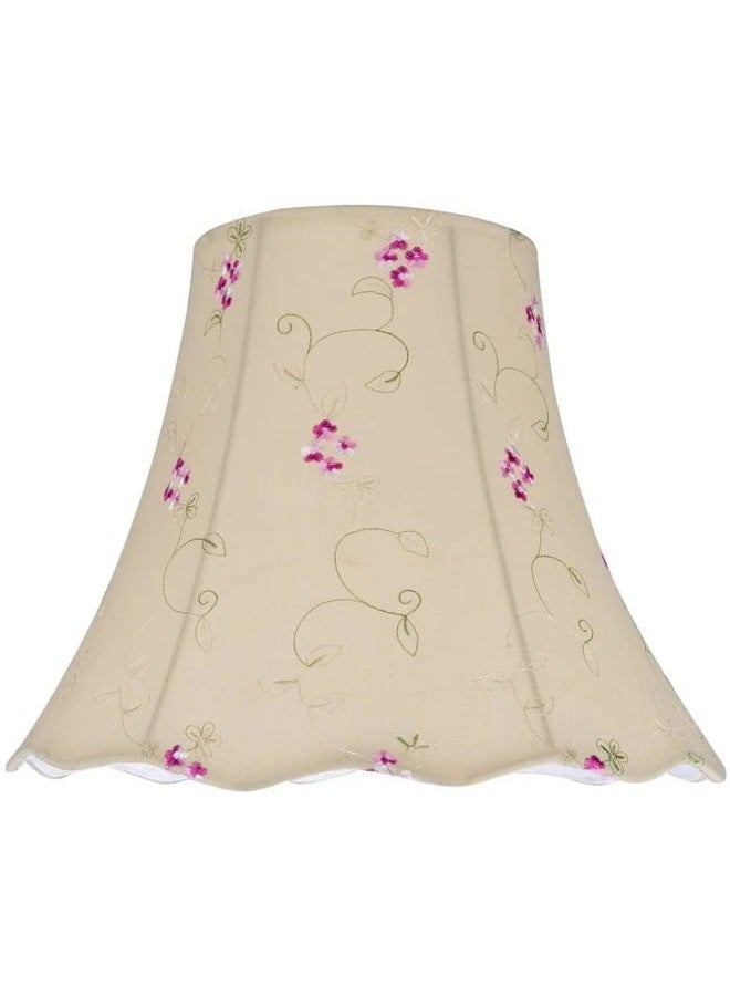 Aspen Creative Corporation 34009A, Transitional Scallop Bell Shape Spider Construction Lamp Shade in Apricot, 12" wide (6" x 12" x 9 1/2") - Image 2