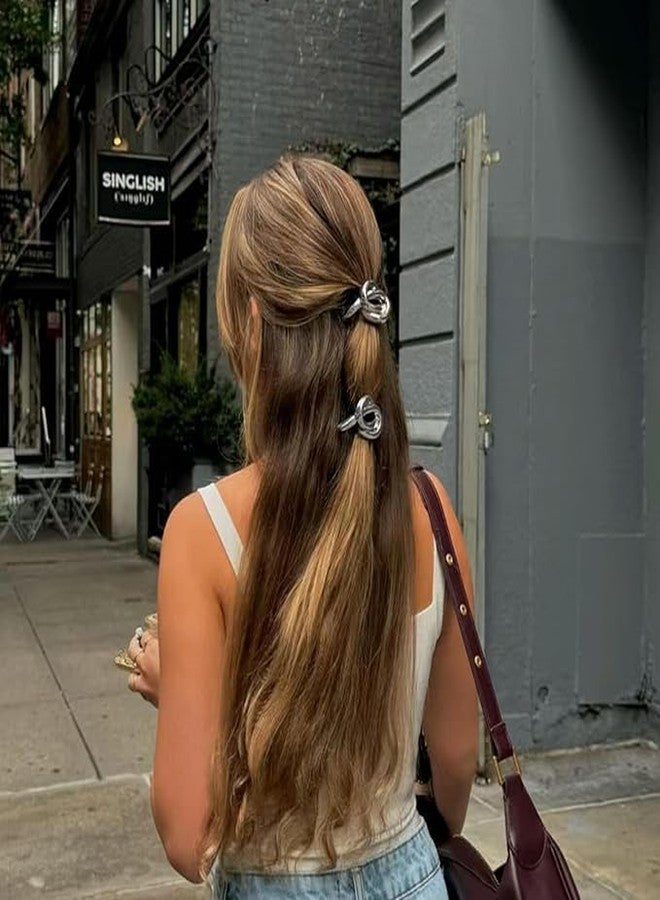 Cart Log CartLog metal hair ties for women, hair accessories for woman, hair tie for woman, hair rubber band for women, unique hair accessories, stylish rubber band (Random) (Pack of 2) - Image 2