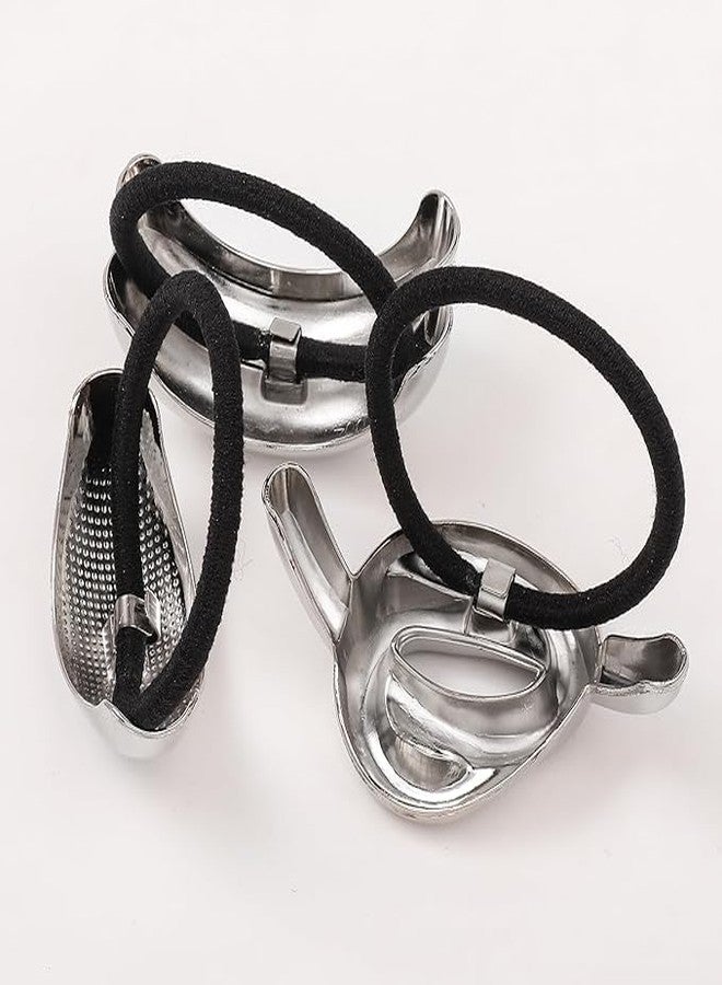 Cart Log CartLog metal hair ties for women, hair accessories for woman, hair tie for woman, hair rubber band for women, unique hair accessories, stylish rubber band (Random) (Pack of 2) - Image 5