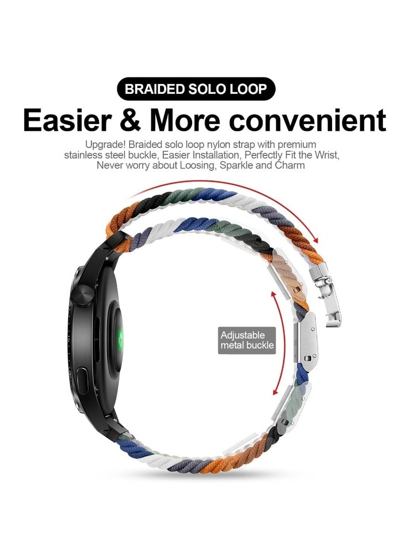 Hiras Adjustable & Breathable Woven Nylon Band | Compatible with Huawei GT 5/GT 4 & Watch 4, Garmin Venu 3/Vivoactive 4, Amazfit GTR 4/GTR 3 | 22mm Quick Release Watch Strap (No Watch) - Image 2