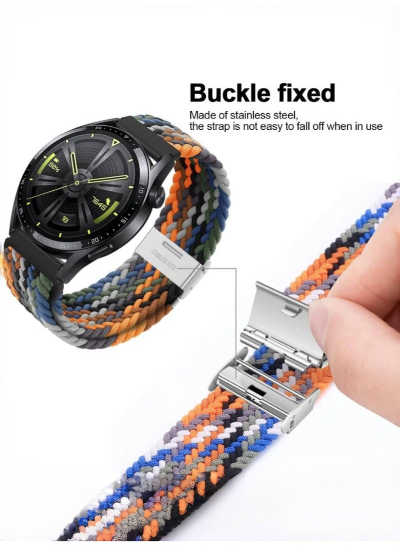 Hiras Adjustable & Breathable Woven Nylon Band | Compatible with Huawei GT 5/GT 4 & Watch 4, Garmin Venu 3/Vivoactive 4, Amazfit GTR 4/GTR 3 | 22mm Quick Release Watch Strap (No Watch) - Image 5