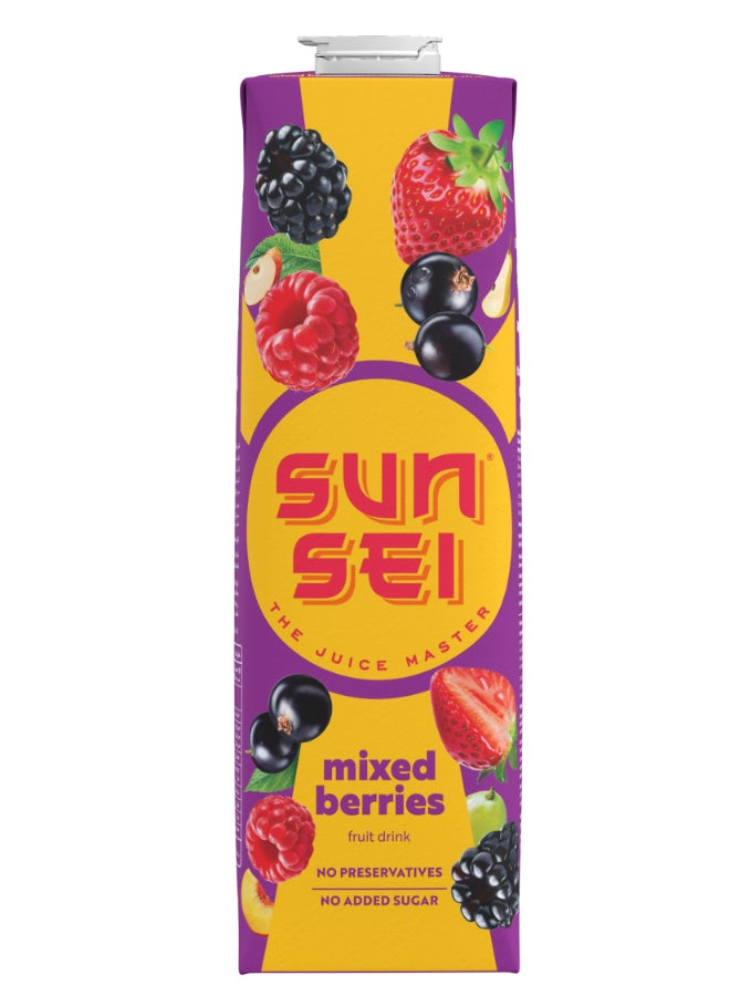 SunSei UHT Mix Berry Juice 1L - Antioxidant Rich, No Added Sugar - Image 1