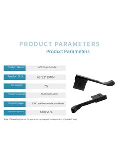 Generic Camera Handle For Sony A7C Finger Handle Micro Single Accessories Handheld Handle Thumb Easy To Operate Hot And Cold Boot Accessories-Color:Black  - Image 3