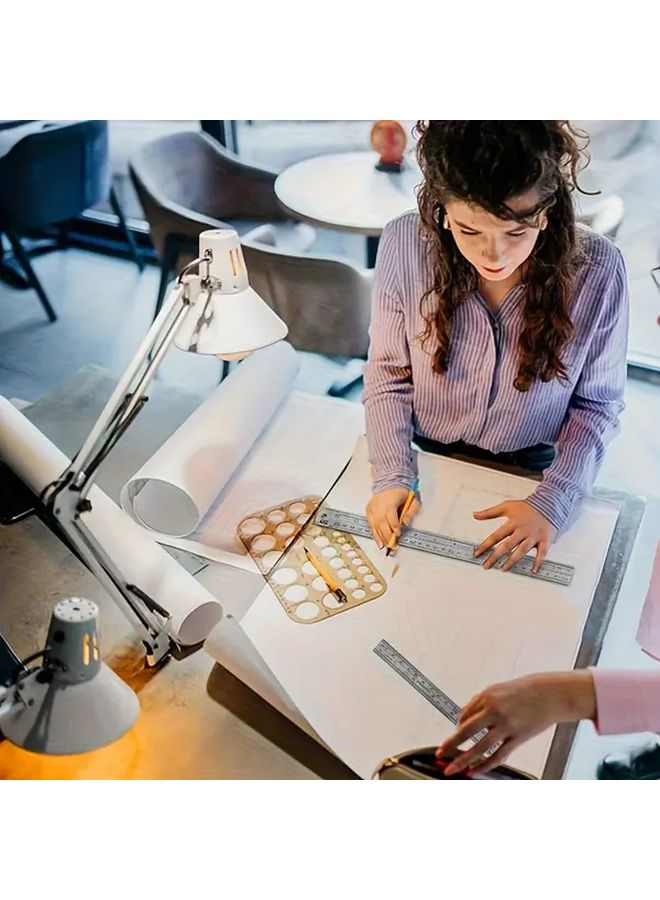 12 Inch 6 Pack Stainless Steel Ruler Metal Straightedge Metric Imperial Measurement - Image 5