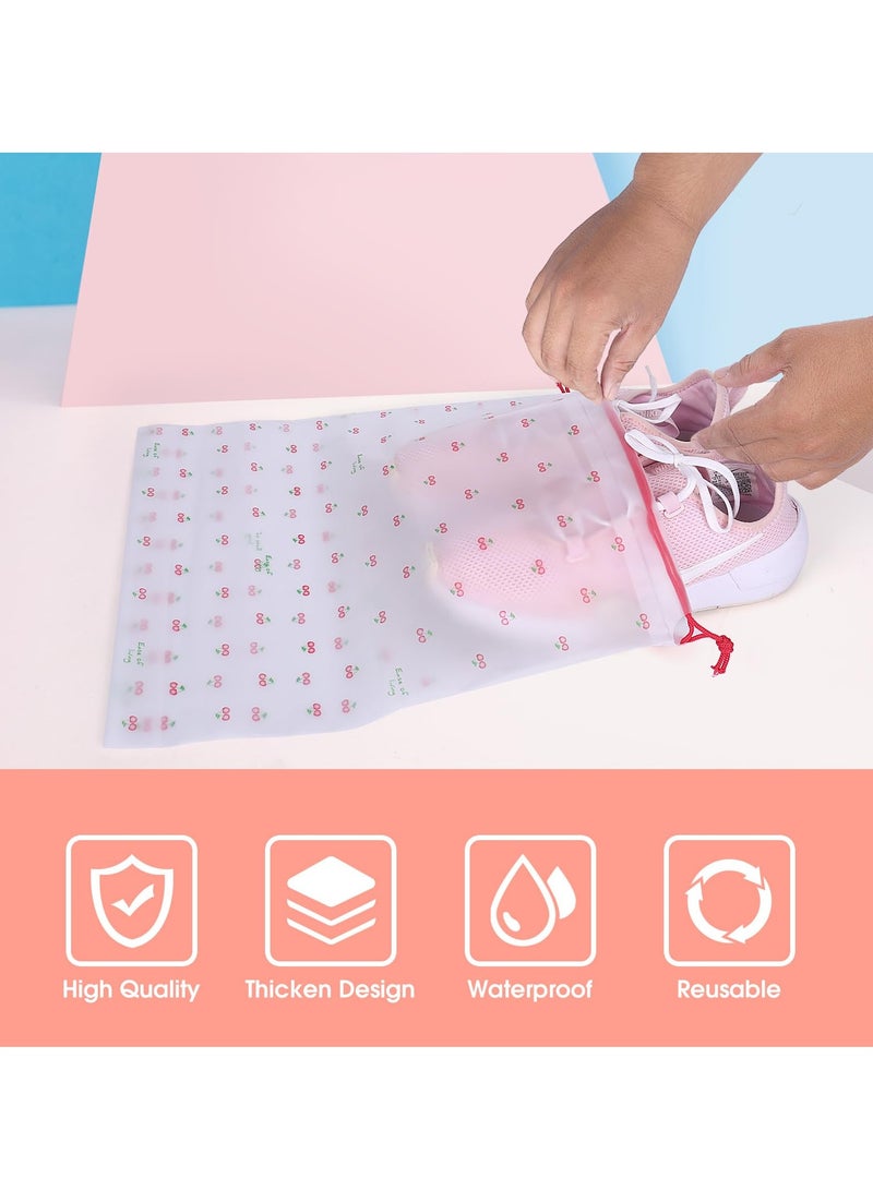 Suntown Bags for Travel Plastic Drawstring Bag Waterproof 10Pcs Reusable Maternity Bag Organiser Pouches Luggage 0rganiser Pouches for Clothes Shoes Cosmetics Travel Essentials Toiletries - Image 4