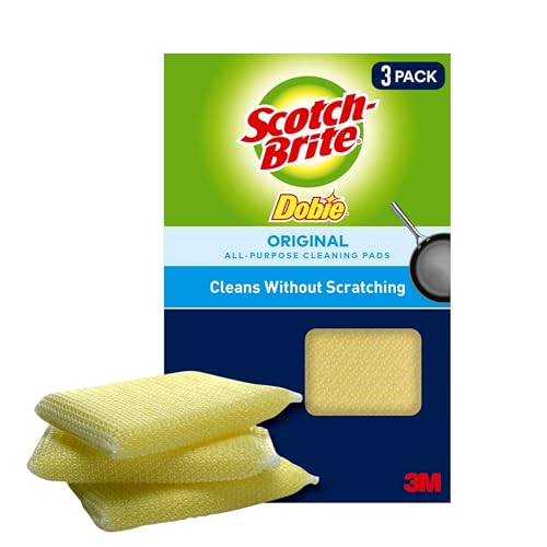 3M Scotch-Brite Dobie All Purpose Pads, 3Count (Pack of 4) Total 12 Pads - Image 2