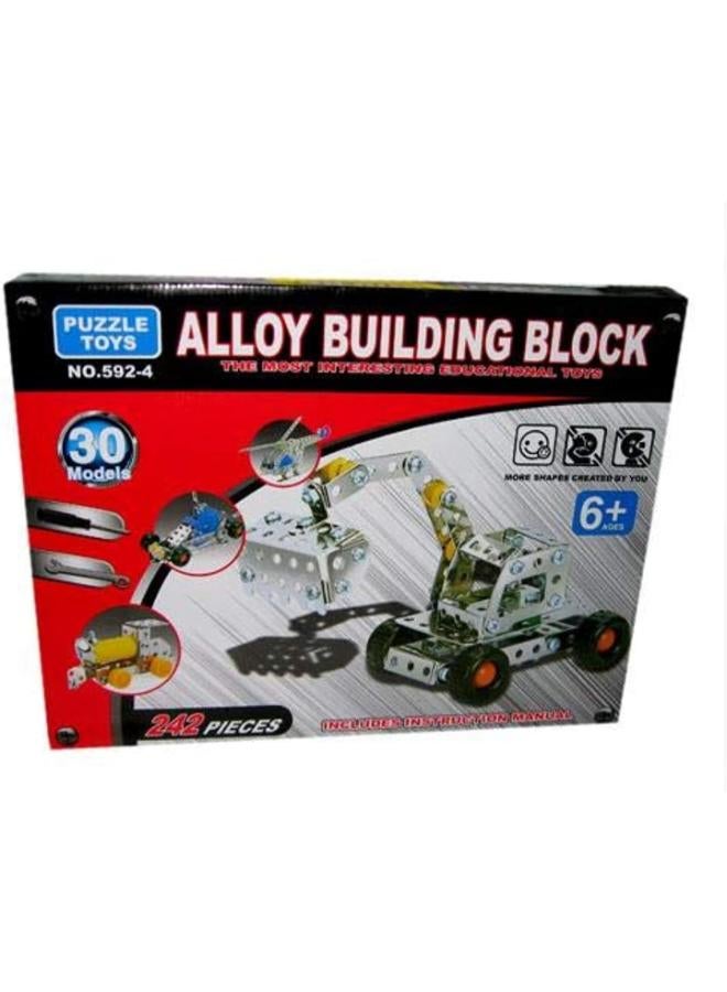 Metal Meccano Toys for Model and Shape - 30 different shapes - 242 pieces