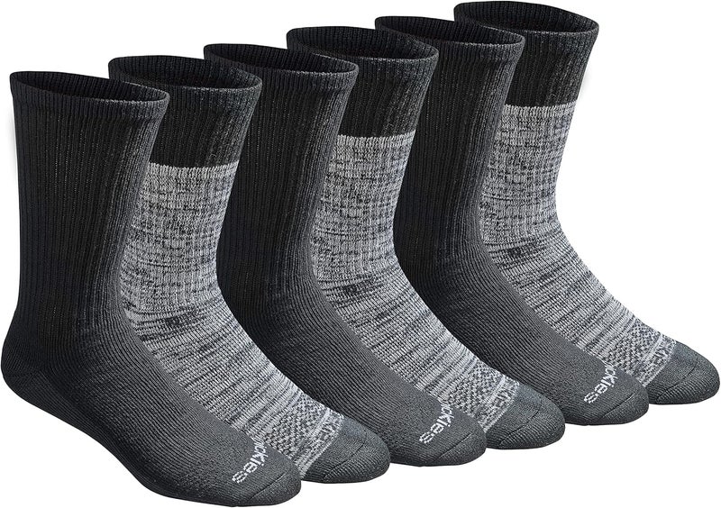 Dickies Men's Dri-Tech Essential Moisture Control Crew Socks, Available in M-XXL (6, 12 Pairs) - Image 1