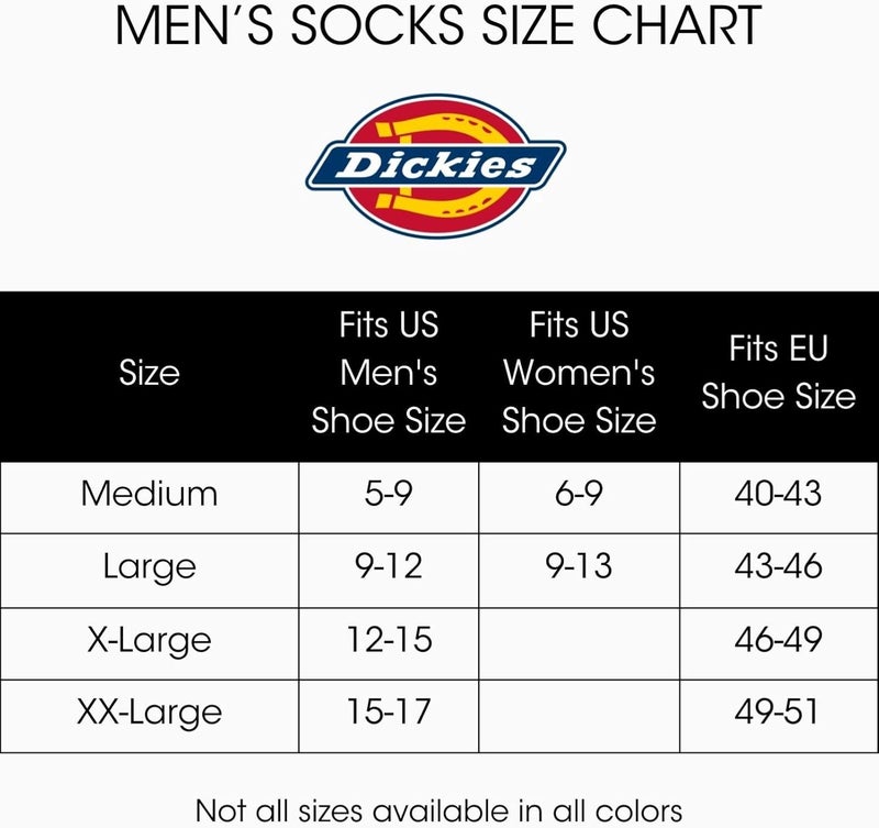 Dickies Men's Dri-Tech Essential Moisture Control Crew Socks, Available in M-XXL (6, 12 Pairs) - Image 3