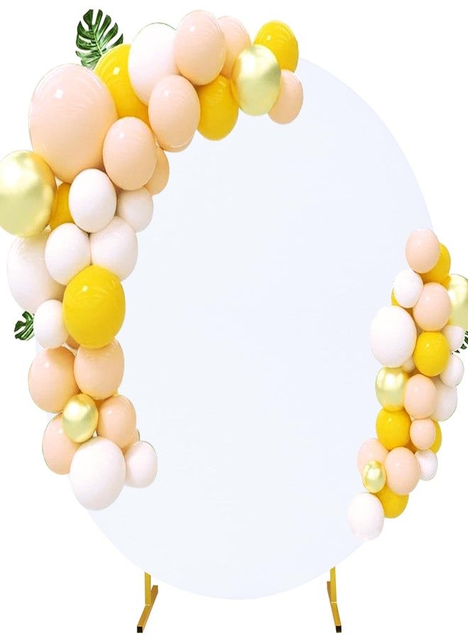 Fivenl 6.6FT Round Wedding Arch Cover for 6.6FT Circle Arch Stand, Thick Polyester Fabric Adjustable Circle Arch Backdrop Cover for Wedding Birthday Party Baby Shower Photography Decoration（White） - Image 1