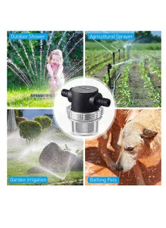 SYOSI 1/2 Inches Water Pump Strainer Compatible with 3/8 Inches Hose Barb In-Line Strainer Twist On Pipe Sprayer Filter for Water Pump 12V DC 80 PSI RV Camper Marine Boat Lawn  - Image 2