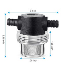 SYOSI 1/2 Inches Water Pump Strainer Compatible with 3/8 Inches Hose Barb In-Line Strainer Twist On Pipe Sprayer Filter for Water Pump 12V DC 80 PSI RV Camper Marine Boat Lawn  - Image 5
