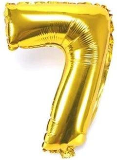 Gold helium number 7 balloon