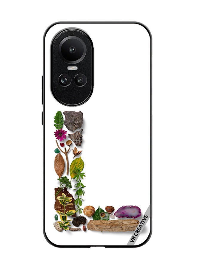 VR CREATIVE Protective Case Cover For Oppo Reno 10 Pro Alphabet L Design Multicolour - Image 1