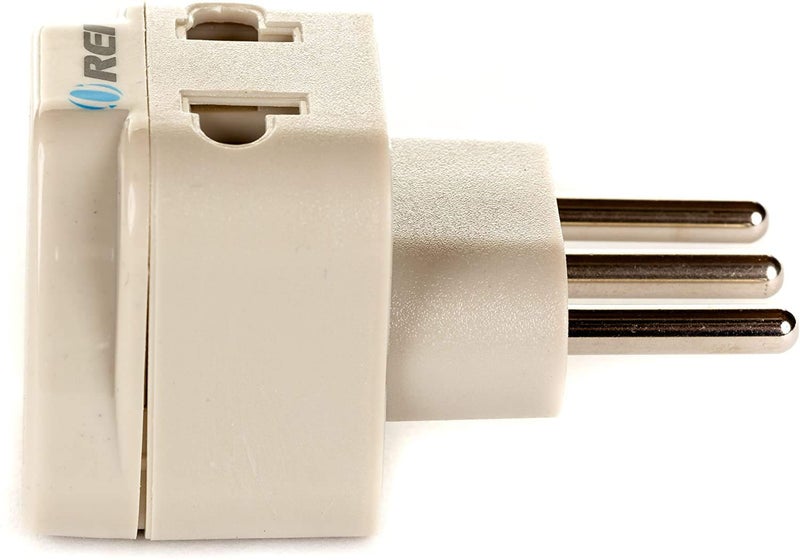 Orei India to Italy, Libya, Chile & More (Type L) Travel Adapter Plug - 2 in 1 - CE Certified - RoHS Compliant - White Color (DB-12A) - Image 4