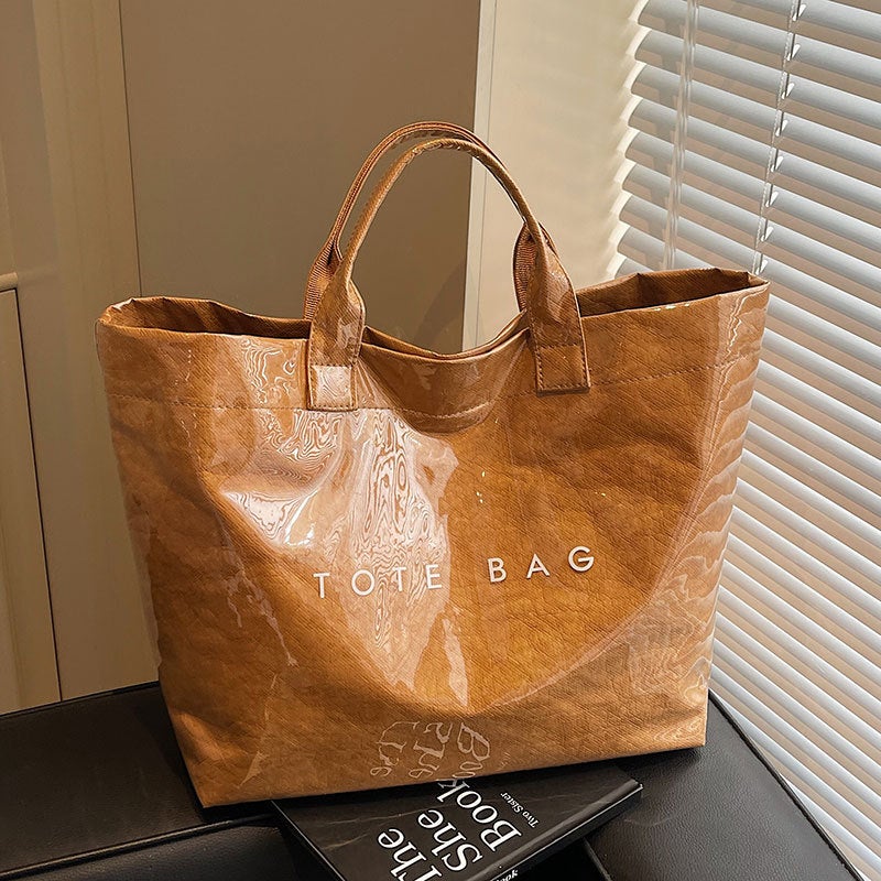 New Selling Retro Dupont Paper American Casual Commuter Handbag Personalized Commuter Large Capacity Tote Bag For Women - Image 2