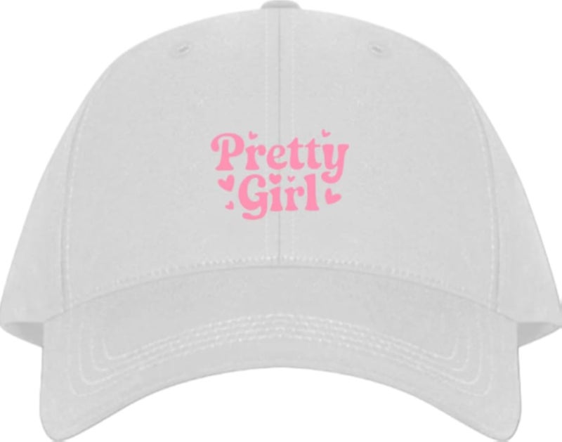 Pretty Girl Plain unisex baseball cap White
