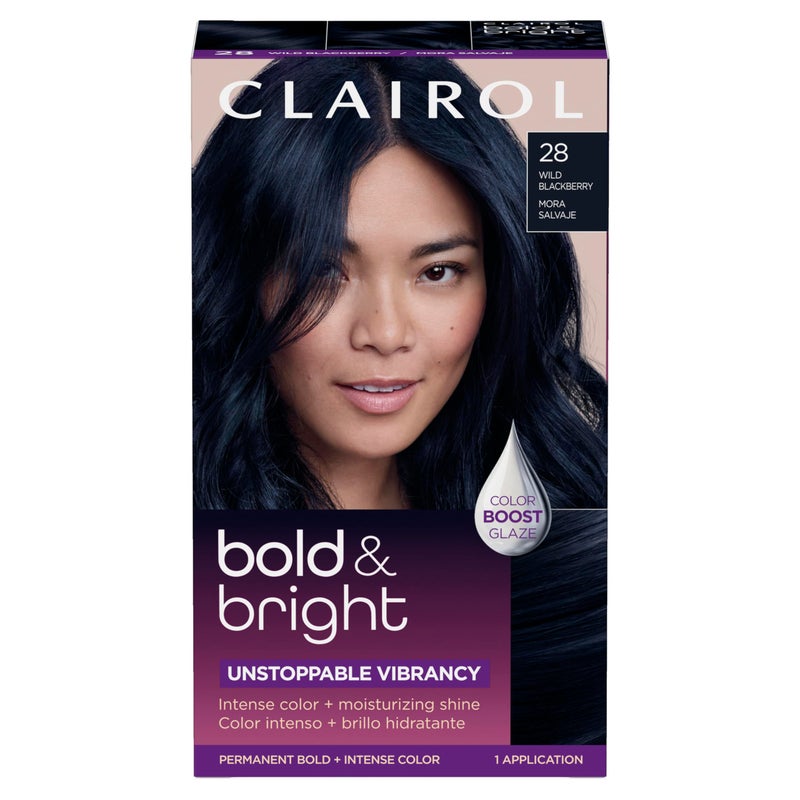 Clairol Bold Bright Permanent Hair Dye 28 Wild Blackberry Hair Color Intense Vibrancy Moisturizing Shine Includes Color Boost Glaze to Amplify Color Anytime Pack of 1 - Image 3