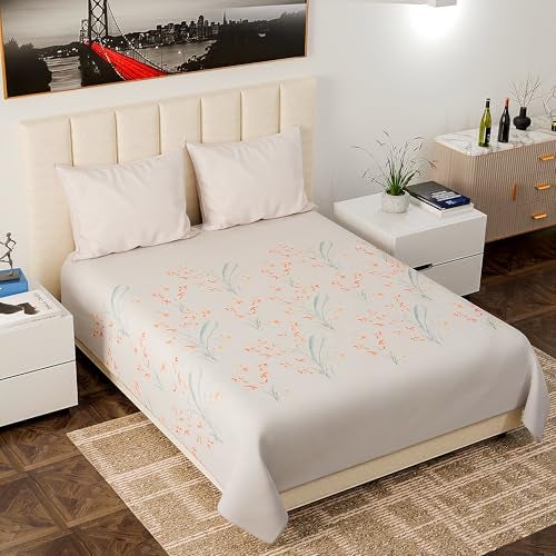 Nivasam Havemore King Size Double Bed Sheet – 300 TC Cotton Feel Fabric – Soft & Breathable – Premium Finish – Ideal for All Seasons – Super Soft with Pillow Covers (Design3) - Image 1