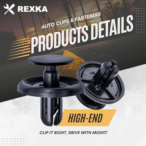 Rexka 20pcs Engine Splash Shield Fender Liner Trunk Lid Trim Under Cover Push-in Style Retainer Clip 90467-07201 for Toyota Lexus 4Runner Avalon Camry Corolla Highlander Matrix RAV4 Sequoia Tundra - Image 3