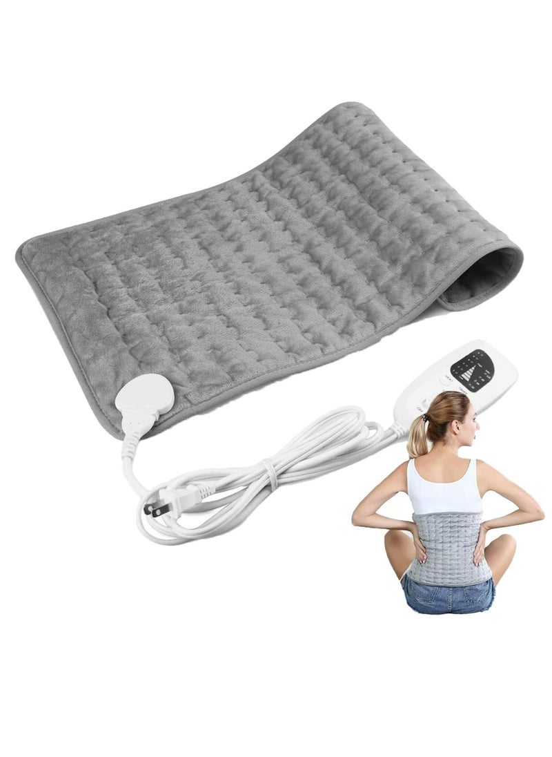 Generic Electric Heating Pad for Pain Relief of Back Neck Shoulder Muscles Cramps Arthritis Sciatica Aches and Menstrual Pain With 6 Electric Temperature Options 4 Timer Settings Auto Shut Off 12x24 Inch 75 Watts Heat Pad With Controller Hand Portable and Washable Heating Pad  - Image 1