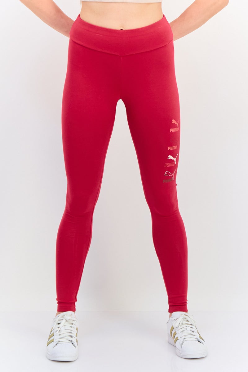 PUMA Women Sportswear Fit Training Leggings, Red - Image 1