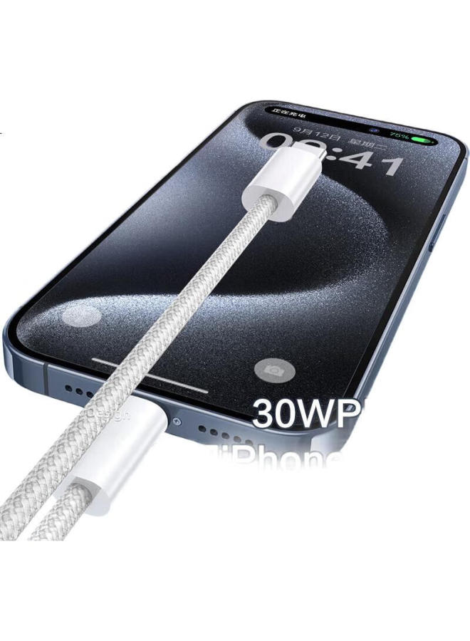 Trendy Style Chuanfan Compatible With Apple 16/15 Data Cable, 3 Meters, Pd Fast Charging, For Iphone 16/15/15Pro/15Plus/15Promax, Mobile Phone And Tablet, Dual Type-C Charger Cable - Image 1