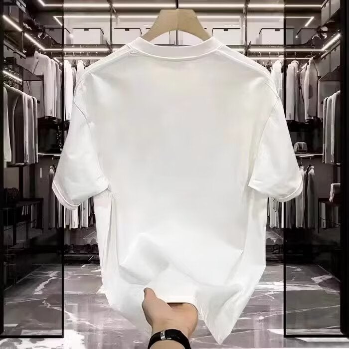 Popular Half-Sleeved Casual High-End Men'S Short-Sleeved T-Shirt Summer Pure Cotton T-Shirt Trendy Brand Versatile Top T - Image 5