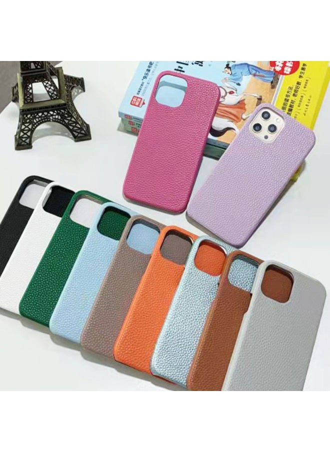Litchi Pattern 15/16E Apple Phone Case Half Pack 16pro/16promax Phone Case-Color:Rose Red-Applicable Model:iPhone14pro