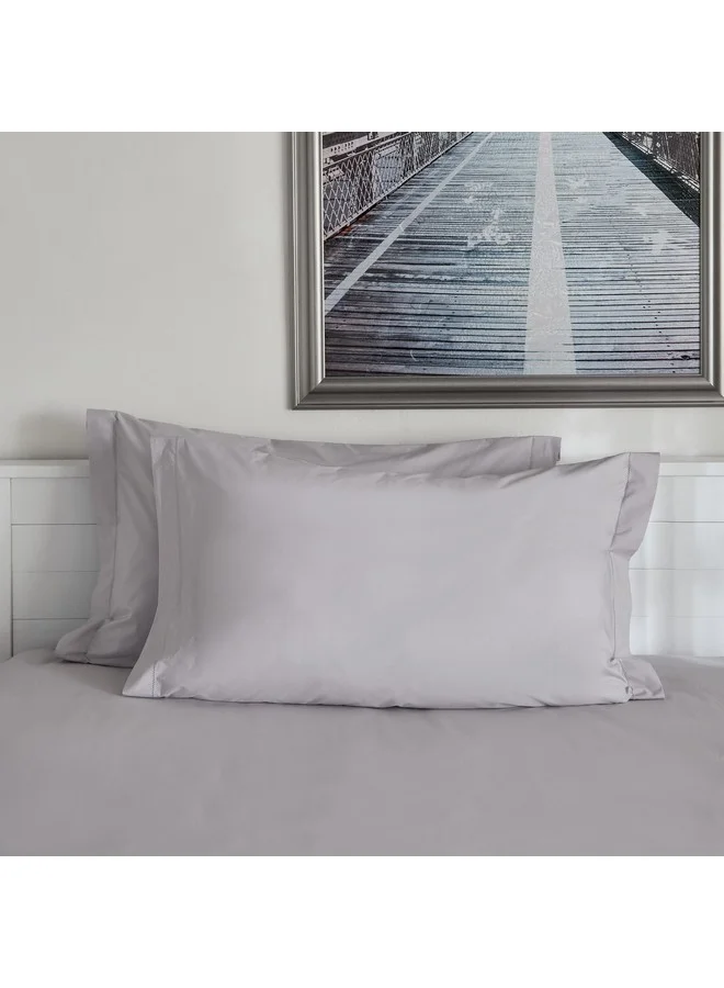 Home Box Purely-Percale 2-Piece 300TC Percale Pillowcase Set 75 x 15 x 50 cm