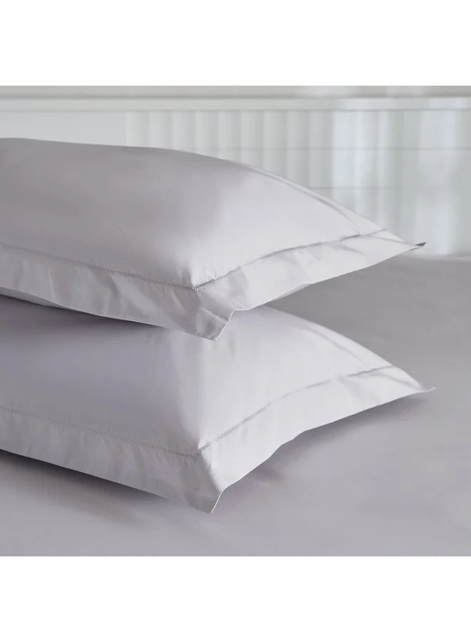 Home Box Purely-Percale 2-Piece 300TC Percale Pillowcase Set 75 x 15 x 50 cm