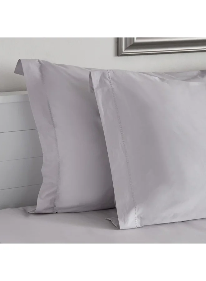 Home Box Purely-Percale 2-Piece 300TC Percale Pillowcase Set 75 x 15 x 50 cm