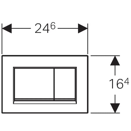 Geberit G115883KJ1 Sigma 30 Dual Flush 1.6/0.8 GPF Actuator Plate White/Polished Chrome - Image 2