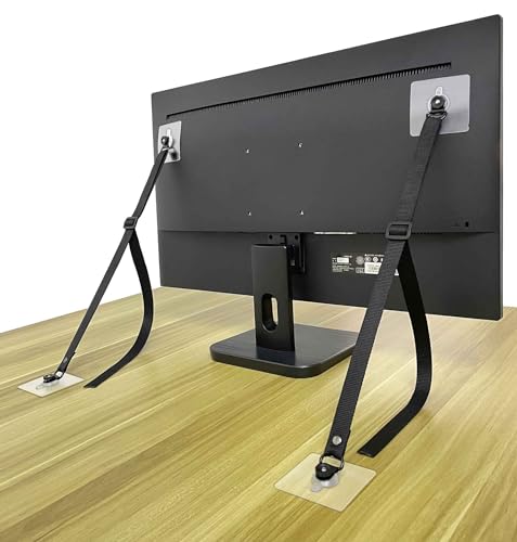 xicveiuz 4 Pcs Adjustable TV Safety Straps NoDrill TV Anchor for Baby Proofing Prevent Furniture Falling and Anti Tip TV Straps Safety for Flat Screens Adhesive Cabinet to Wall Straps - Image 1