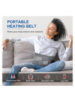 SYOSI Heat Pad, Cordless Heat Pad, for Back Pain Relief, Portable Fast Heating Pad, with 5 Temperature Setting Massage Belt, Heat Belt Back, for Abdominal Neck Shoulder Pain Relief Women Men  - Image 4
