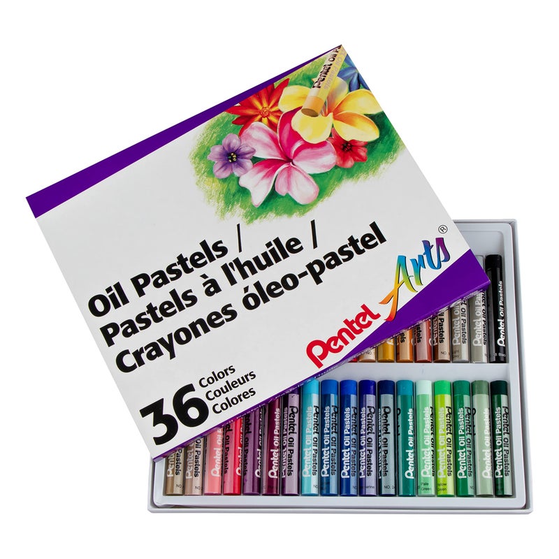 Pentel Arts Oil Pastel Set 516 x 2716 Inch Assorted Colors Set of 36 - Image 2
