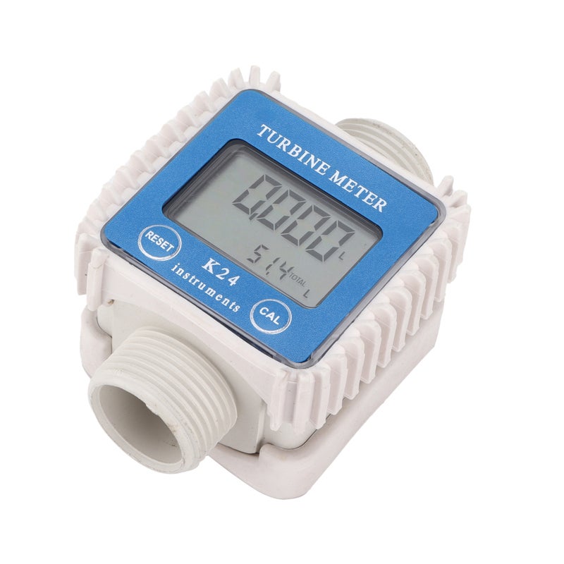 Digital LCD Turbine Flow Meter 4 Unit Liter Gallon Pint Quart - High Accuracy ±1% Fuel Flowmeter for Methanol Kerosene Diesel Urea Water Measurement - Image 2