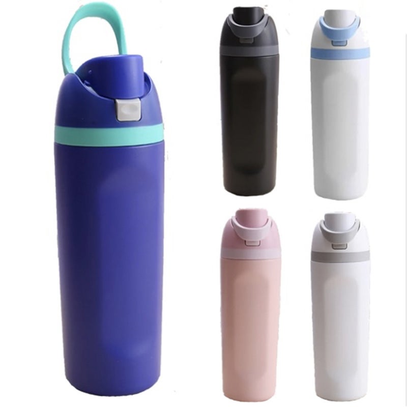 Sports Thermos Cup Stainless Steel Men'S And Women'S Car Outdoor Suction Tube Cup New Fashion Double Drinking Lid Large Capacity Direct Drinking Cup - Image 5