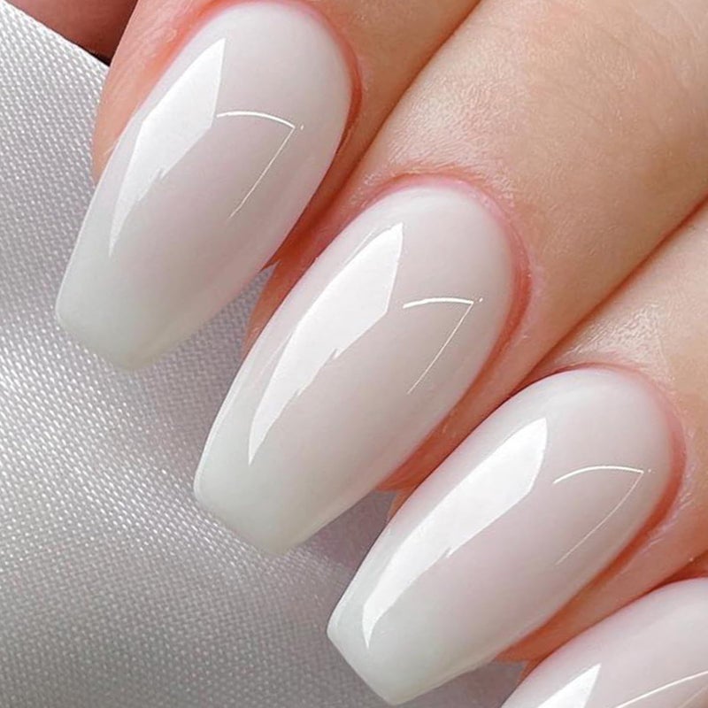 Born Pretty Milky White Gel Nail Polish Jelly White Sheer Translucent Neutral Gel Polish Hema-Free Soak Off Nail Art Gel 15ml, 0.54 Fl Oz - Image 3