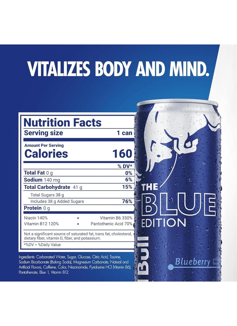 Red Bull Energy Drink Blue Edition 4 x 250ml - Image 5