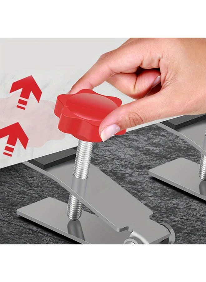 Red Manual Tile Leveling Tool 0 1mm Precision Adjustable Height for Wall and Floor Tiling Non Electric Lifting Device - Image 4