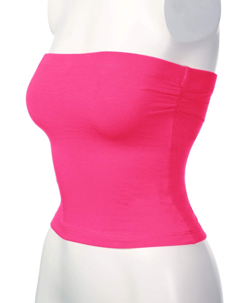 HATOPANTS Women's Shapewear Tube Tops Strapless Ruched Built-in Shelf Bra Casual HOTPI S - Image 4