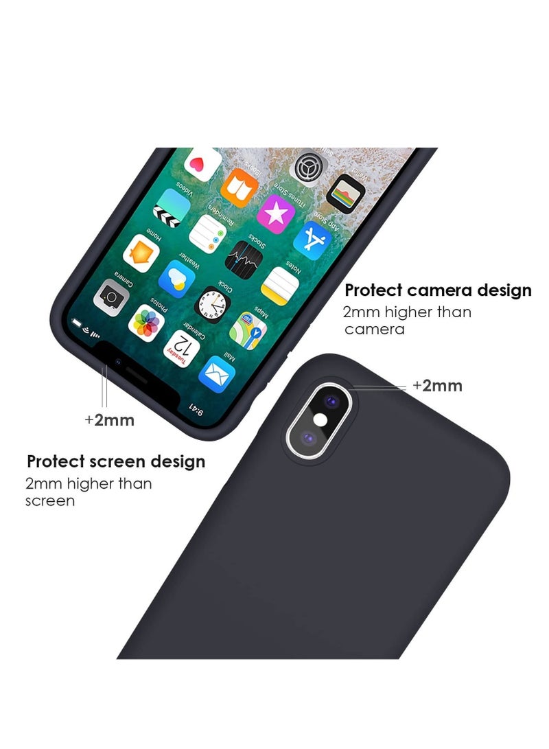ELTRAZONE Case for iPhone Xs, [7FT Drop Protection] [Soft Anti-Scratch Microfiber Lining] Liquid Silicone Gel Rubber Phone Case, Full Body Drop Protection Cover Case, 5.8 inch, Black - Image 3